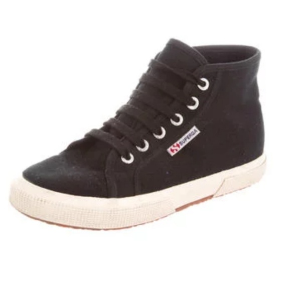 Superga Shoes - 🆕️ NWT Superga Black Hi Top Sneakers Sz 5.5